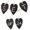 24-Piece Mini Wooden Heart Chalkboard Tag Labels with String for Gifts, Mason Jars, Diy Crafts, 2 X 3 inches